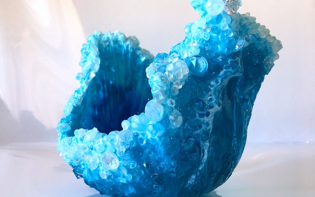 Ocean Inspired Freeform Epoxy Resin Bowls