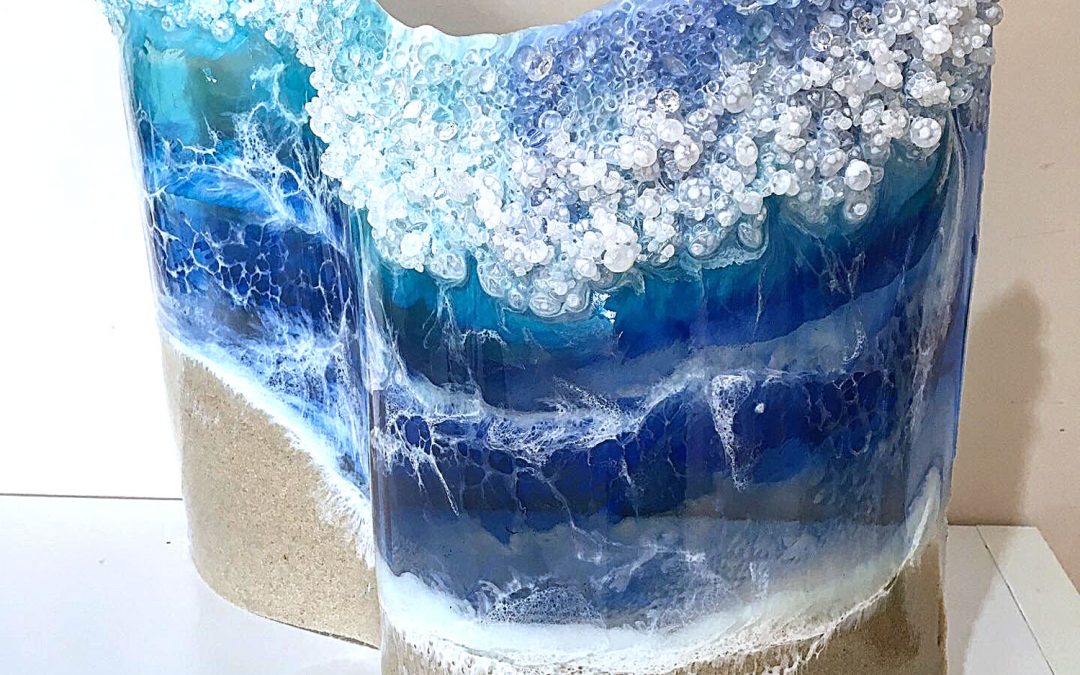 Turn your Resin Beach Art into a Free-Standing Wave Sculpture