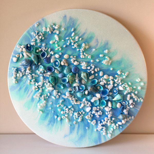 Castaway Shores - Resin and Shells Art by Sue Findlay Designs