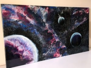 Starry Starry Night - Resin Art by Sue Findlay