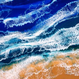 Breaking-Waves Resin Beach Art by Sue Findlay Designs