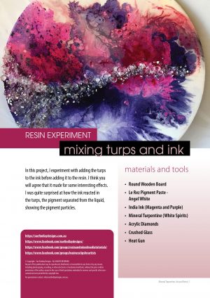 Mixing Turps and Ink in Resin - Step by Step Guide by Sue Findlay Designs
