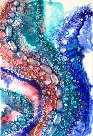 Love-Yourself- Resin Art Sue Findlay