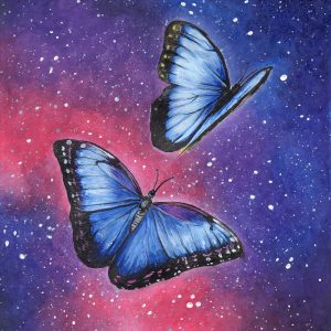 Butterflies - Watercolour Pencils and Acrylic Paint